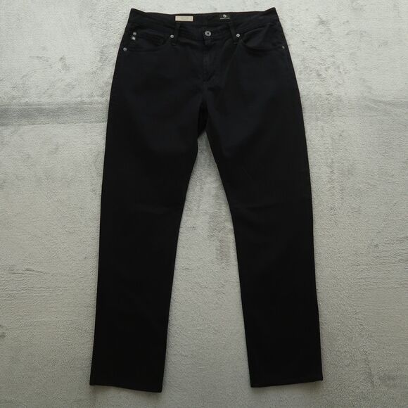 Adriano Goldschmied Jeans Mens Size 33x34 Black Protege Straight Stretch Denim - Picture 1 of 16